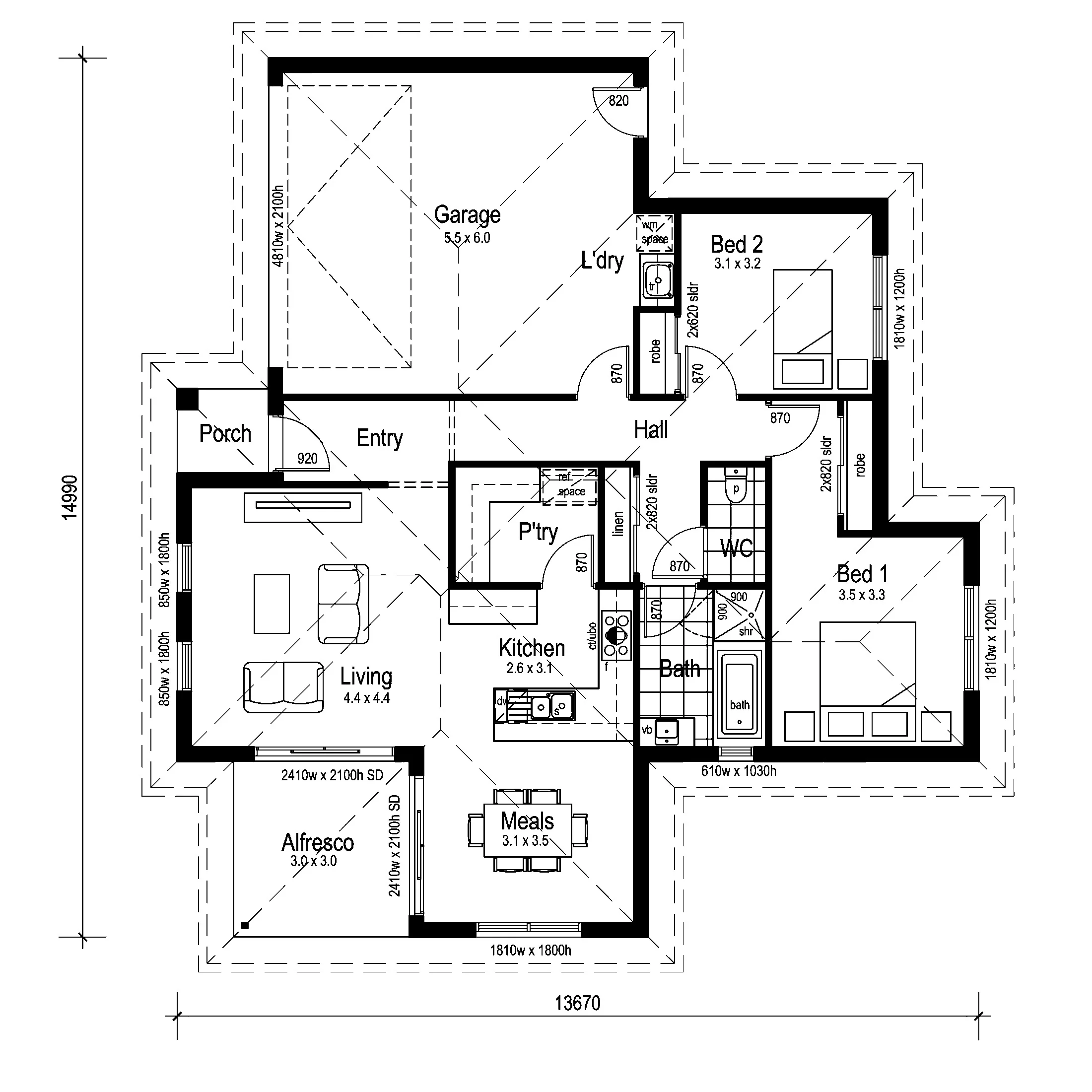 Banksia 154 floor plan