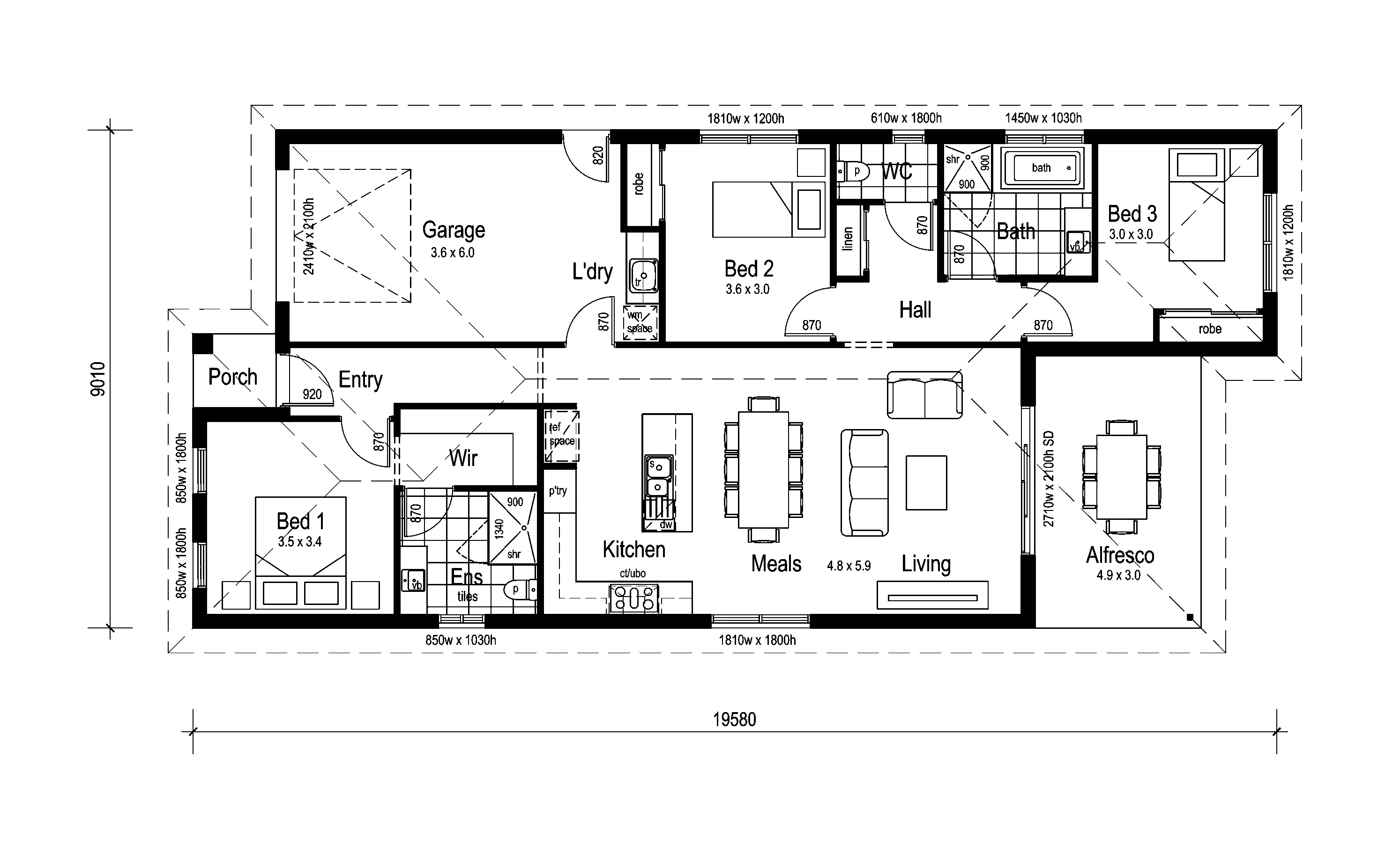 Waratah 163 floor plan